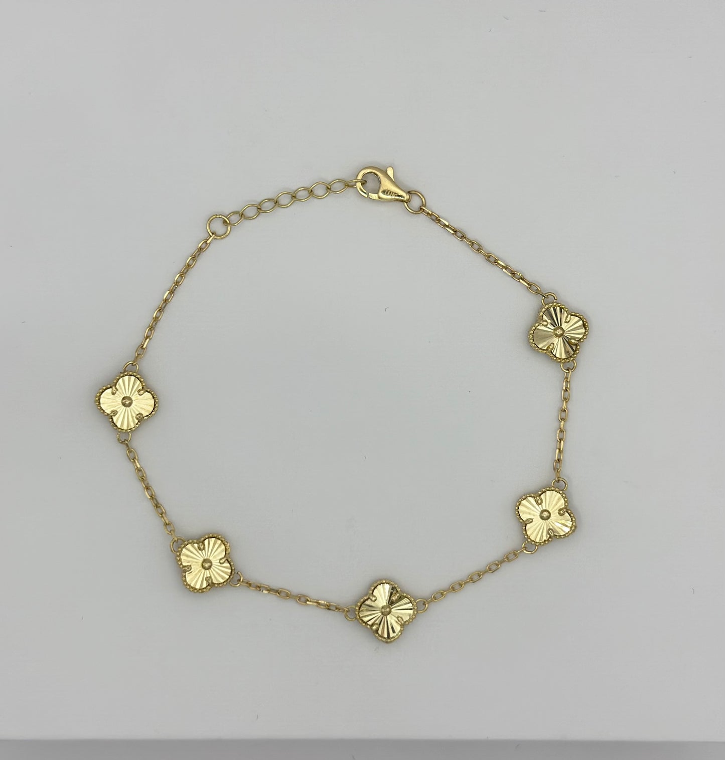 Pulsera Clover Dorada Pequeña 10K