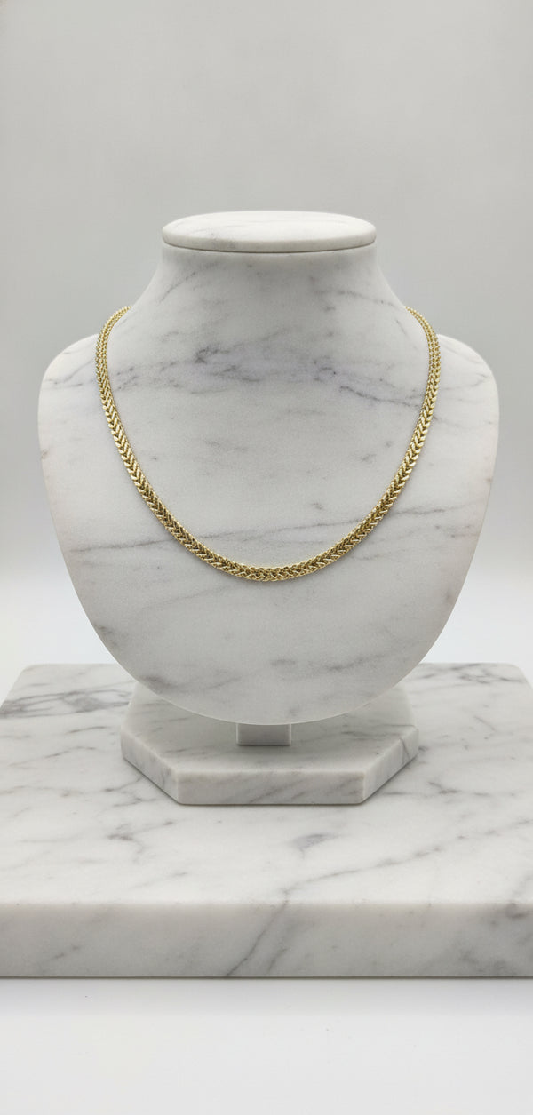 Cadena Tejido Franco en Oro Amarillo 10K (22" x 1.7mm - 3.47g)