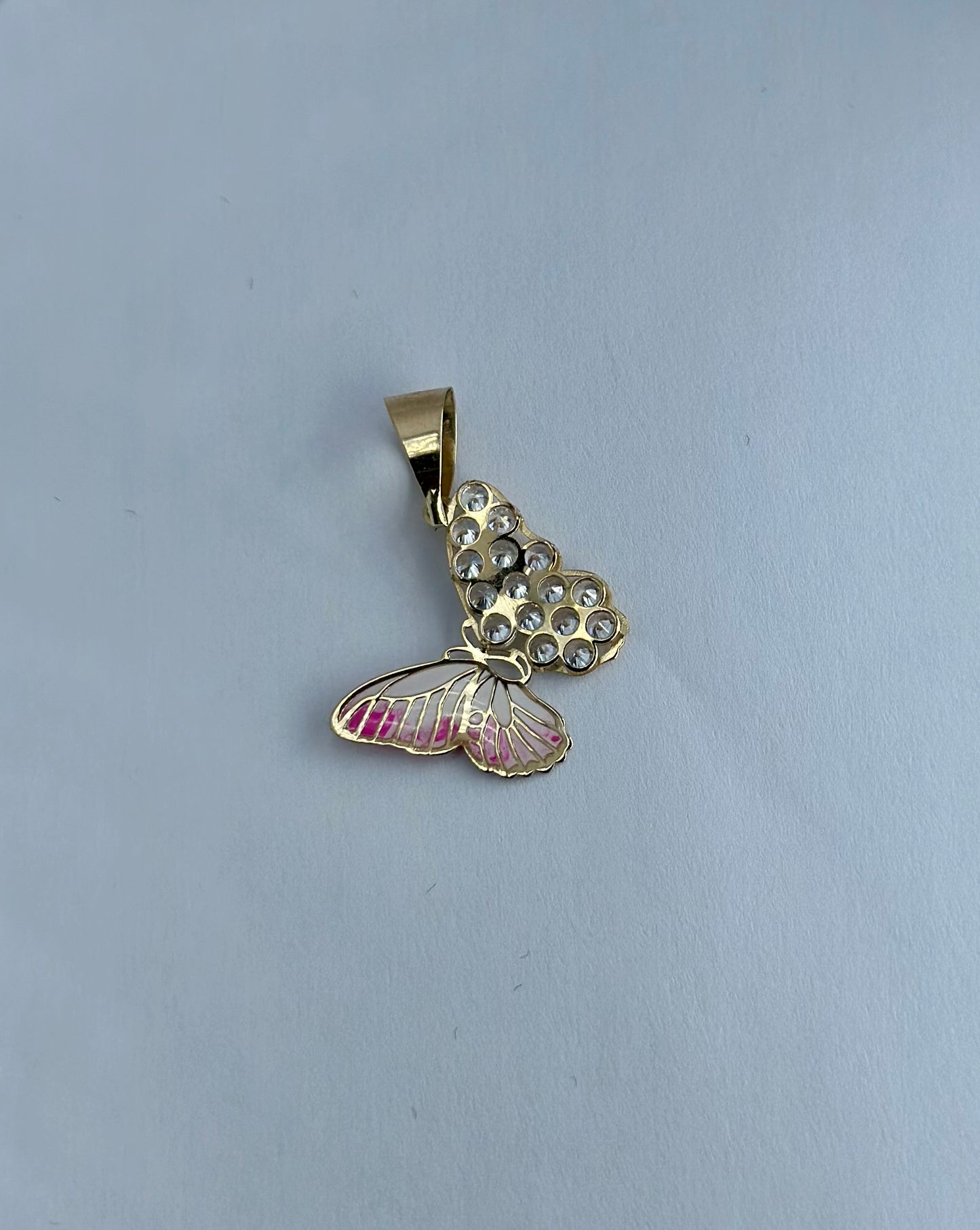 Dije Mariposa rosa 10k