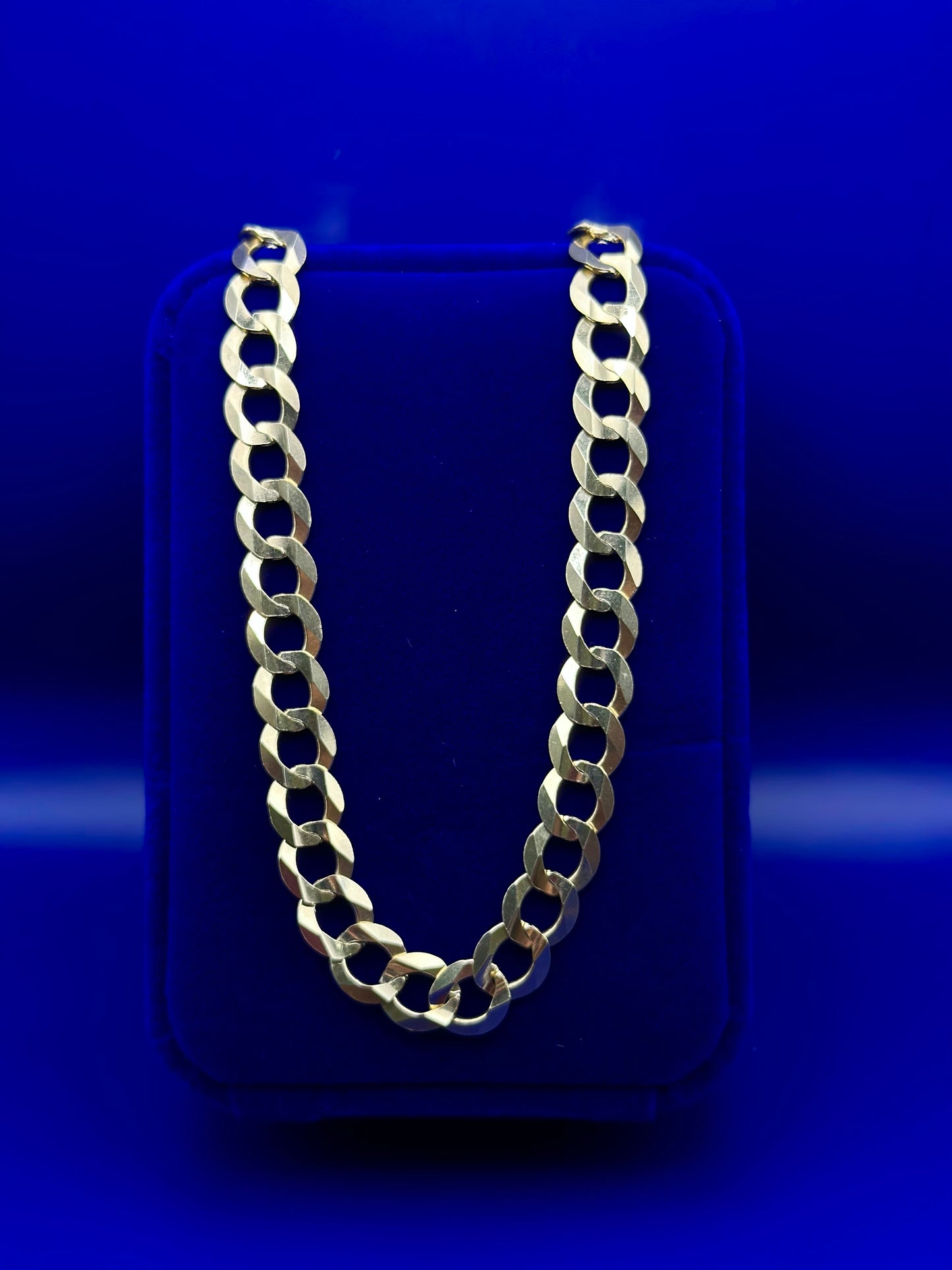14k 22” 8mm gloss cut chain