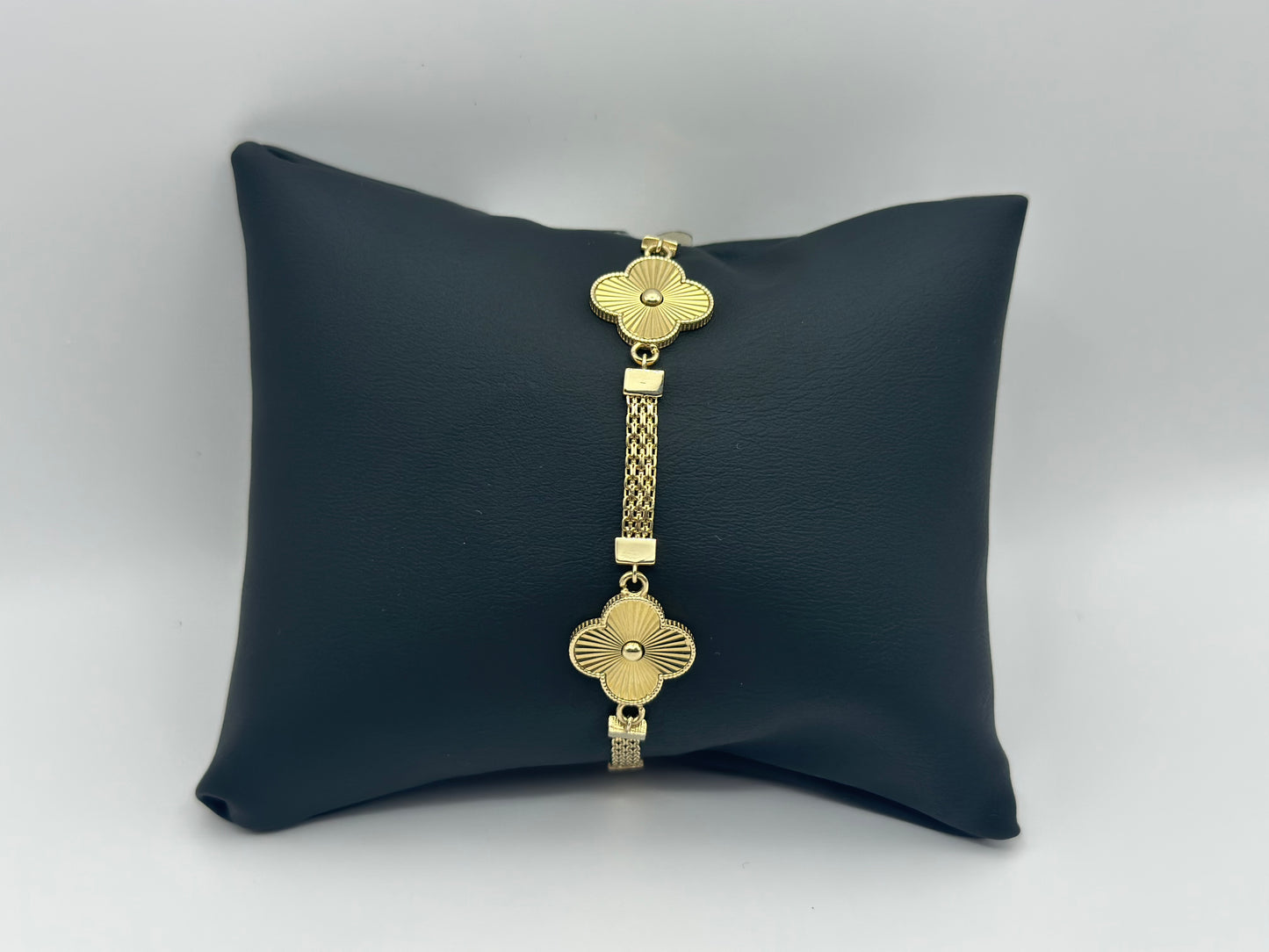 Pulsera Clover Oro 10k 7"