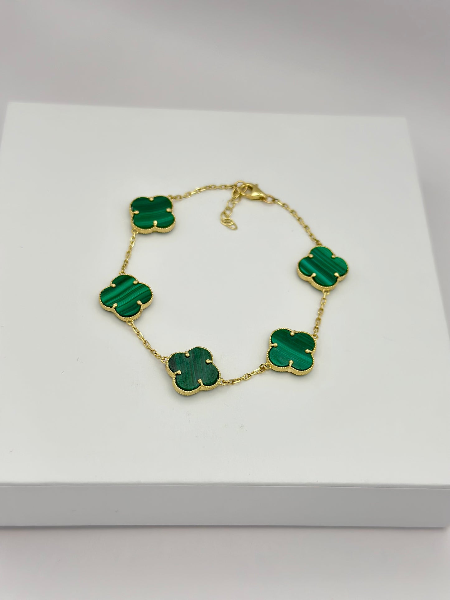 10K Green Clover Bracelet