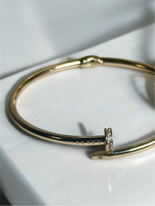 Pulsera estilo Clavo Luxury 10k 16"