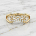 Anillo Infinito con Piedras Blancas en Oro Amarillo 10K - 1.60g
