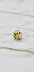 Dije Nudo de Amor 3D Entrelazado Pulido en Oro Amarillo 10K (0.86g)