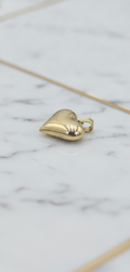 Dije Corazón Bombé 3D Pulido Espejo en Oro Amarillo 10K (1.09g)