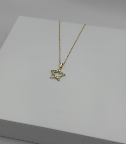 Cadena Mini glam estrella 10k 16"