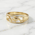 Anillo Aro de Delfines Calados en Oro Amarillo 10K - 3.34g