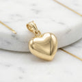 Dije Corazón Abombado Liso Clásico en Oro Amarillo 10K - 0.85g