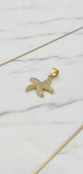Dije Estrella de Mar con Zirconias en Oro Amarillo 10K (0.94g)