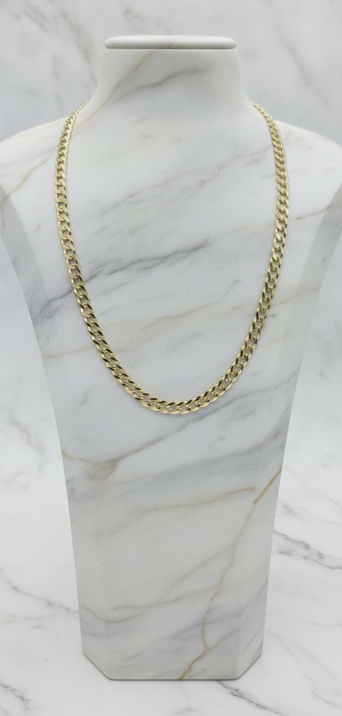 Cadena Sólida Italian Curb en Oro Amarillo 10K (18" x 2.5mm - 4.40g)