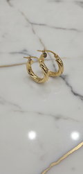 Aretes Hollow 10K Argollas Torcidas Lisas 1 0.92