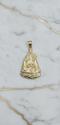 Dije Silueta de la Virgen de la Caridad del Cobre en Relieve en Oro Amarillo 10K (4.30g)