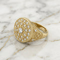 Anillo Rosetón Estrella de 8 Puntas de Hombre en Oro 10K Talla 11 - 6.51g