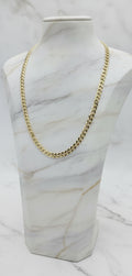 Cadena Sólida Italian Curb en Oro Amarillo 10K (24" x 8mm - 37.00g)