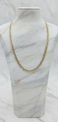 Cadena Sólida Italian Curb en Oro Amarillo 10K (24" x 8mm - 36.76g)