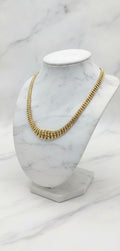 Cadena Tejido Doble Cubano Graduado Princess Cut en Oro Amarillo 10K (18" - 16.54g)