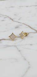 Aretes Hollow 10K cz 1.19