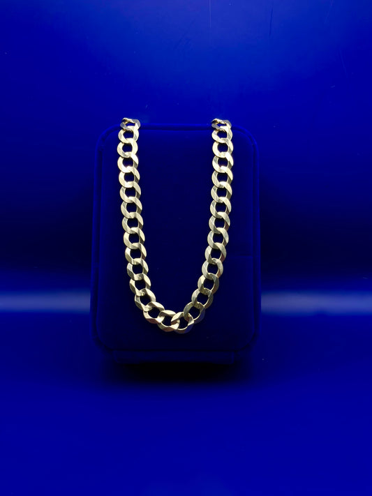 14k 22” 8mm gloss cut chain