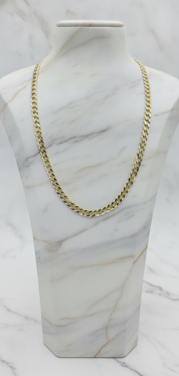 Cadena Sólida Italian Curb en Oro Amarillo 10K (24" x 2.5mm - 3.90g)