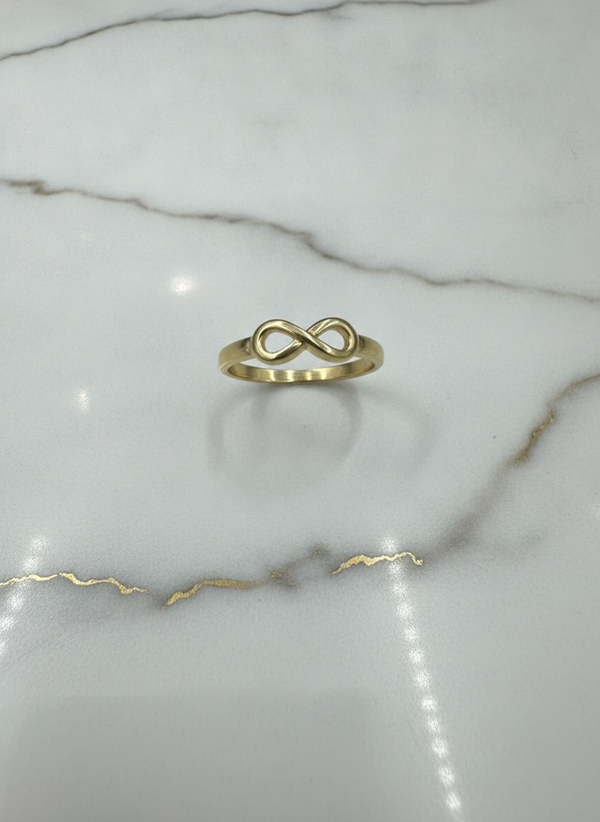 Anillo Infinito Trenzado Calado en Oro Amarillo 10K - 1.93g