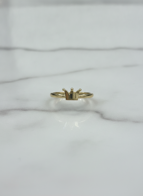 Anillo Corona Real Minimalista en Oro Amarillo 10K - 1.61g