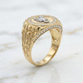 Anillo Hollow 10K Men Fancy Ring cz 11 4.55