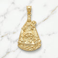 Dije Silueta Virgen de la Caridad del Cobre en Relieve en Oro Amarillo 10K - 1.31g