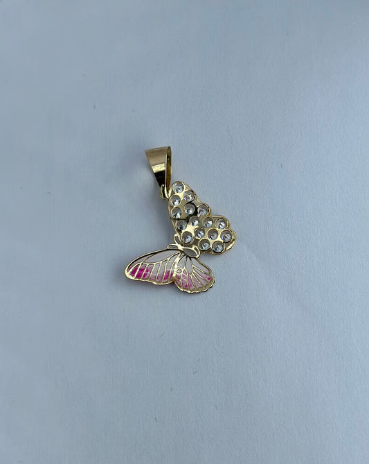 Dije Mariposa rosa 10k