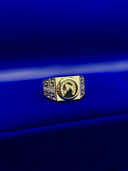 Golden horseshoe and colt ring