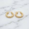 Aretes Hollow 10K Argollas Torcida Nevada Size 1 Weight 0.92