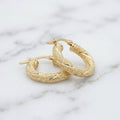 Aretes Hollow 10K Argollas Torcida Nevada Size 1 Weight 0.92
