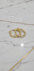Aretes Hollow 10K Argollas Torcida Nevada Size 2 Weight 1.19