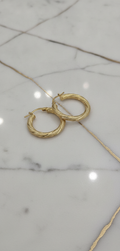 Aretes Hollow 10K Argollas Torcida Nevada Size 2 Weight 1.19