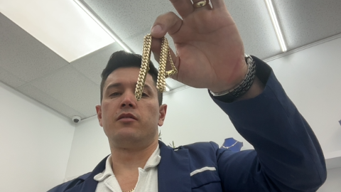cadena solid 10K Cuban Link 24''x6mm 61.90