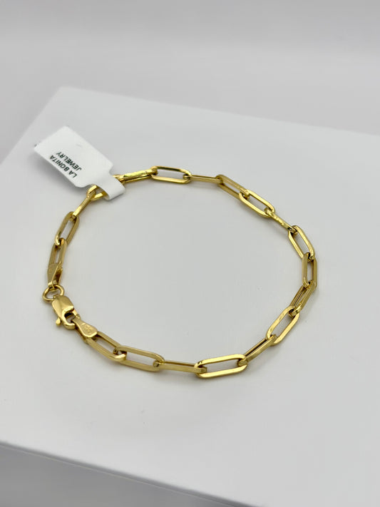 Pulsera Paper clips 10k 7"