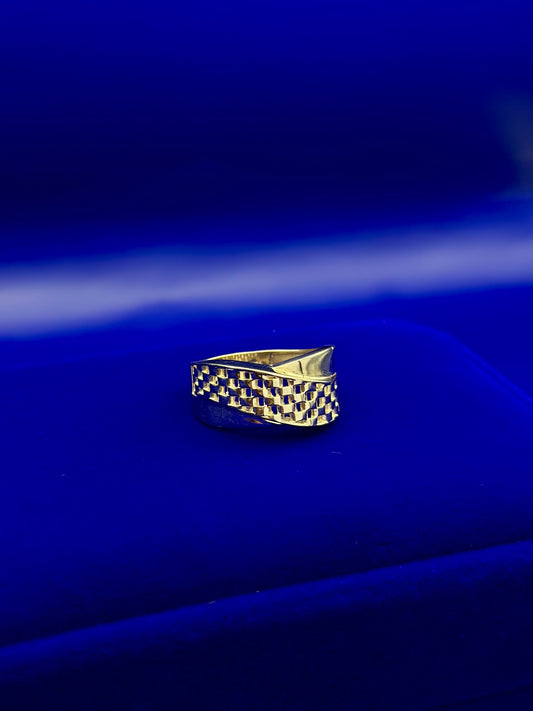 Anillo malla dorada