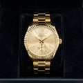 Combo Oferta: Cadena Cubana (Size 22" o 24") con Dije Capilla Virgen de la Caridad en Oro 10K (17.94g) + Reloj de Hombre a Elegir