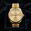 Combo Oferta: Cadena Cubana (Size 22" o 24") con Dije Capilla Virgen de la Caridad en Oro 10K (17.94g) + Reloj de Hombre a Elegir