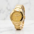 Reloj TechnoMarine MoonSun Cuarzo Dorado para Hombre — Esfera Guilloché con Sub-Esfera y Números 12-3-9 (De Pila / No Oro) - 1435